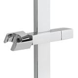 Hranatá sprchová tyč Optima Chrome s posuvným jezdcem, délka 68 cm