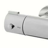 Termostatická nástěnná vanová baterie Optima Chrome v chromovém provedení bez sprchového setu.