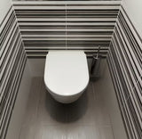 WC štětka Optima Chrome z leštěné nerezi s možností montáže na stěnu nebo postavení na podlahu.