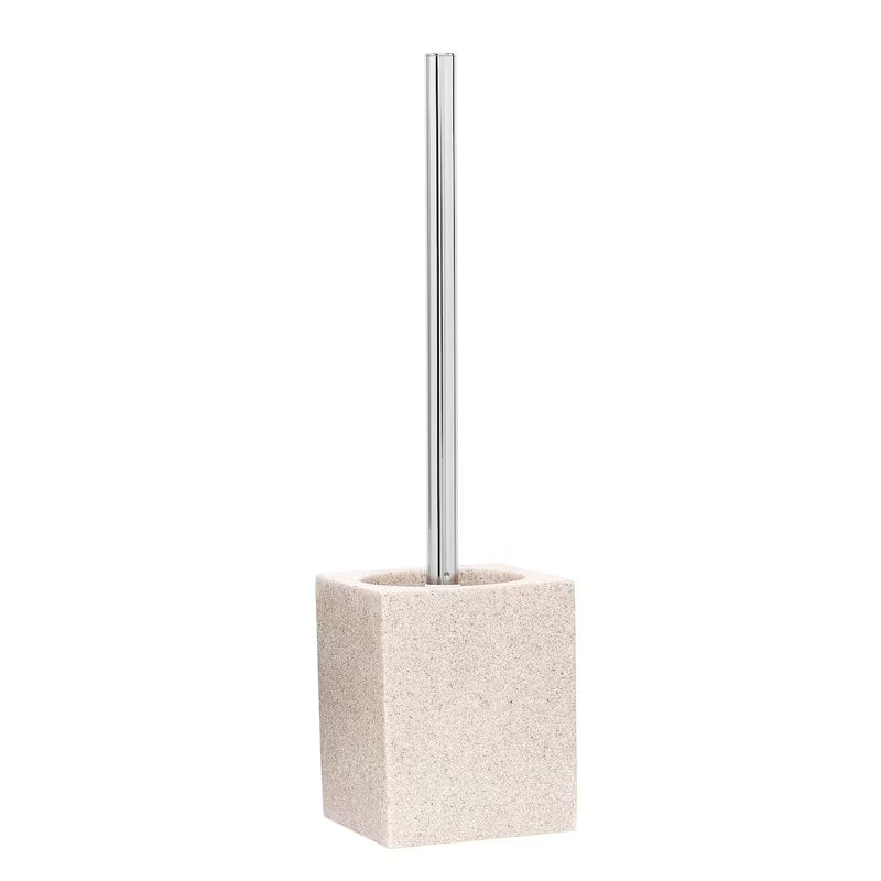 Volně stojící WC štětka Optima Supera z polyresinu v barvě light-limestone