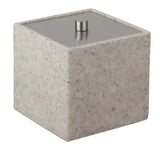 Elegantní multifunkční box s víčkem Optima Supera v provedení light-limestone do koupelny.