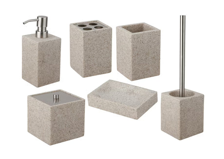 Elegantní multifunkční box s víčkem Optima Supera v provedení light-limestone do koupelny.