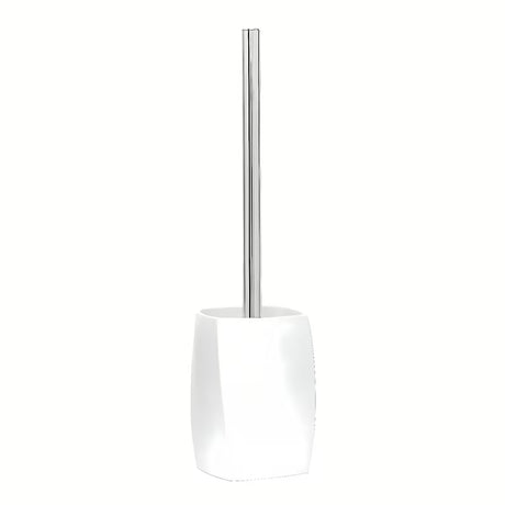 Bílá volně stojící WC štětka Optima Suza s moderním designem do koupelny