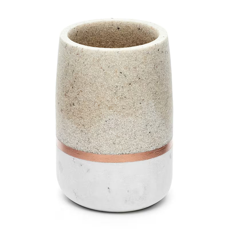 Volně stojící dóza Optima Tera v dekoru light-limestone do světlé koupelny