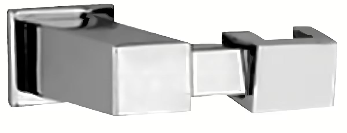 Chromový nástěnný držák sprchy Paffoni Level v hranatém moderním designu.