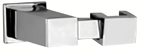 Chromový nástěnný držák sprchy Paffoni Level v hranatém moderním designu.