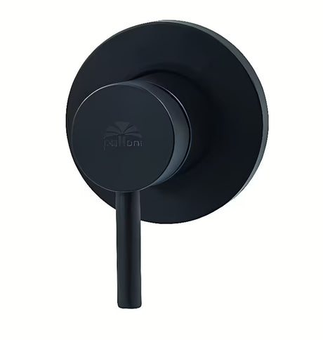 Podomítková sprchová baterie Paffoni Light v černé matné s pákou a rozetou pro moderní sprchový kout.