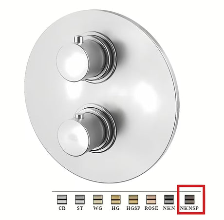 Podomítková termostatická vanová baterie Paffoni Light v povrchu broušený černý nikl