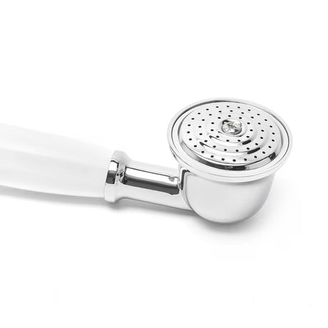 Chromová ruční sprcha Paffoni Ricordi v retro designu s průměrem Ø 5,3 cm.