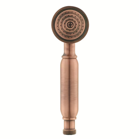 Ruční sprcha Paffoni Ricordi v retro designu v měděném provedení s průměrem hlavice 5,3 cm.