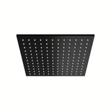 Matná černá hlavová sprcha Paffoni Syncro King 300 x 300 x 8 mm s otočným kloubem a ochranou proti vodnímu kameni.