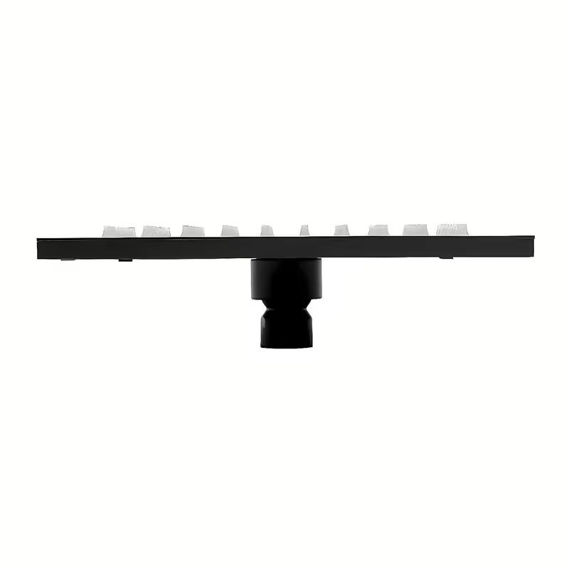 Matná černá hlavová sprcha Paffoni Syncro King 300 x 300 x 8 mm s otočným kloubem a ochranou proti vodnímu kameni.