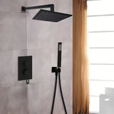 Matná černá hlavová sprcha Paffoni Syncro King 300 x 300 x 8 mm s otočným kloubem a ochranou proti vodnímu kameni.