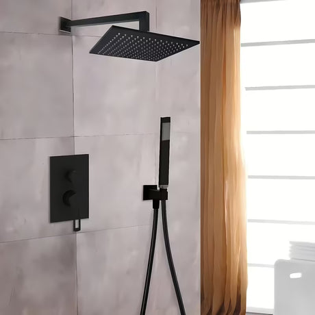 Matná černá hlavová sprcha Paffoni Syncro King 300 x 300 x 8 mm s otočným kloubem a ochranou proti vodnímu kameni.