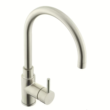 Paffoni Vallone nerezová dřezová baterie Supersteel s otočným ramínkem