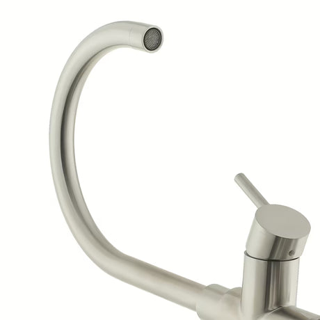 Paffoni Vallone nerezová dřezová baterie Supersteel s otočným ramínkem