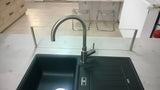 Paffoni Vallone nerezová dřezová baterie Supersteel s otočným ramínkem