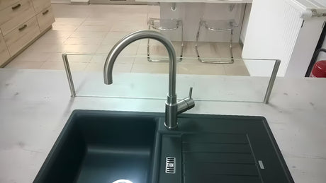 Paffoni Vallone nerezová dřezová baterie Supersteel s otočným ramínkem