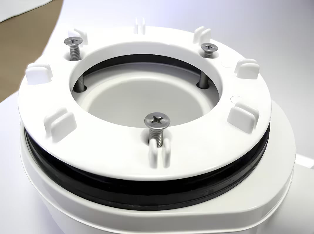 Bílý nízký sifon k vaničce Polysan s horním čištěním, pro otvor 90 mm a odpad DN40
