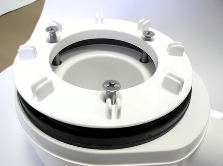 Bílý nízký sifon k vaničce Polysan s horním čištěním, pro otvor 90 mm a odpad DN40