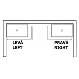Bílý pravý rohový panel k sprchové vaničce Polysan pro čisté zakrytí prostoru pod vaničkou.