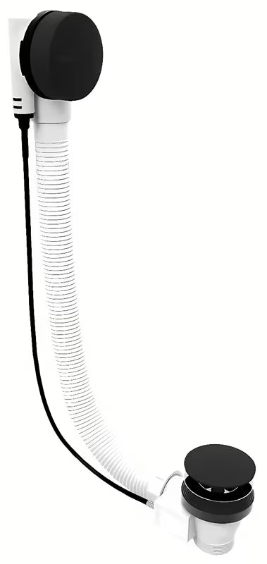 Černý vanový automat Polysan s bovdenem 600mm a zátkou 72mm