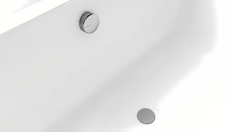 Chromový vanový automat Polysan s bovdenem 800mm a zátkou 72mm s patentovaným mechanismem ovládání