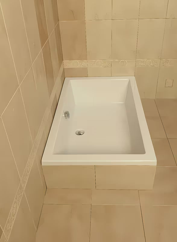 Bílá obdélníková sprchová vanička Polysan Deep z akrylátu Akripol 100x75 cm
