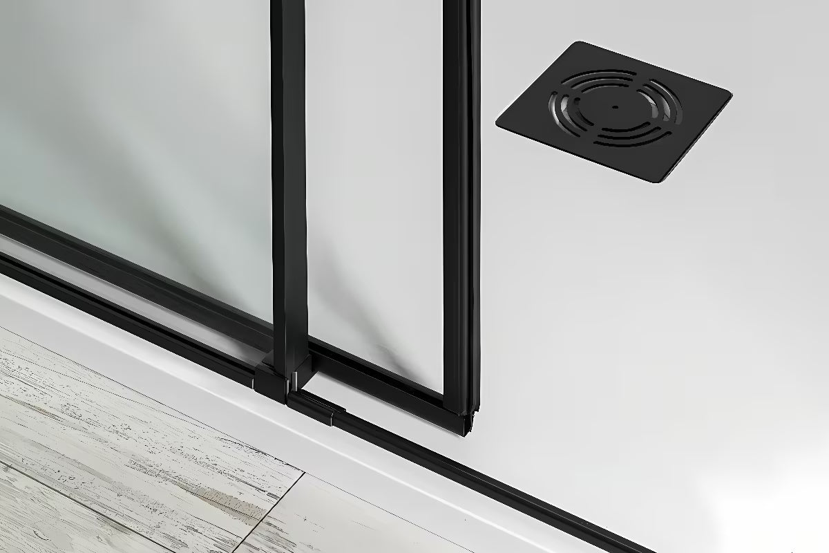 Posuvné sprchové dveře Polysan Altis Line 120x200 cm v matně černém provedení s čirým sklem