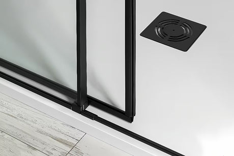 Posuvné sprchové dveře Polysan Altis Line 120x200 cm v matně černém provedení s čirým sklem