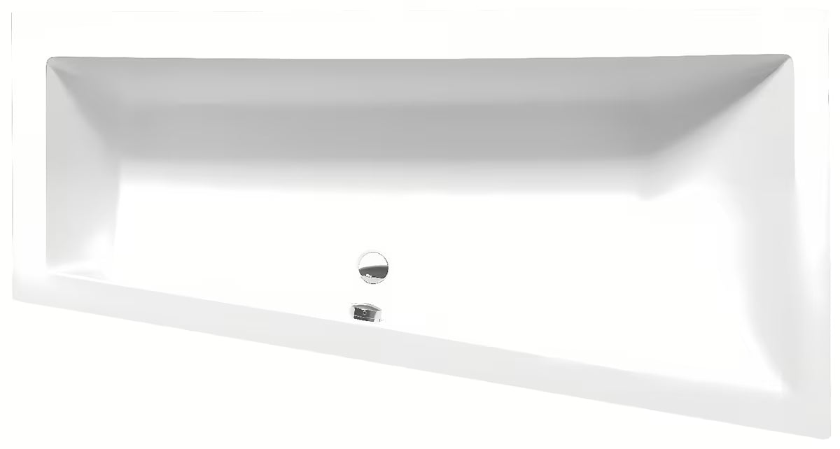 Polysan Andra asymetrická pravá vana 180 x 90 cm z akrylátu