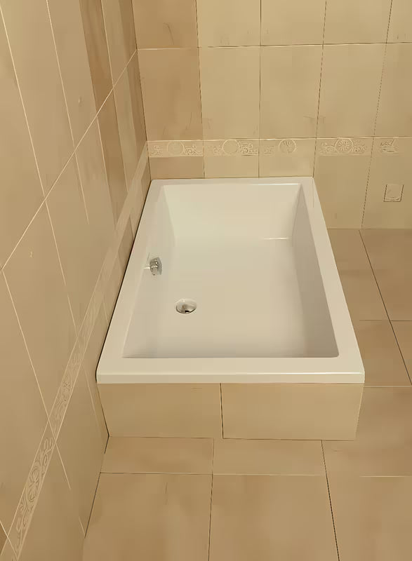 Bílá obdélníková sprchová vanička Polysan Deep z akrylátu Akripol 120x75 cm s přepadovým otvorem.