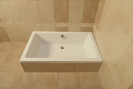 Bílá sprchová vanička Polysan Deep 75x75 cm z litého akrylátu s přepadovým otvorem