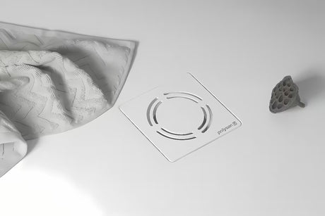 Polysan Flexia sifon k vaničce bílý pro odtokový otvor 90 mm s nerezovou krytkou