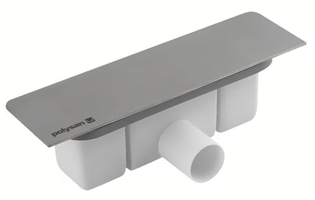Polysan Kazuko Supersteel sifon k sprchové vaničce s matnou nerezovou krytkou a odpadem 40 mm