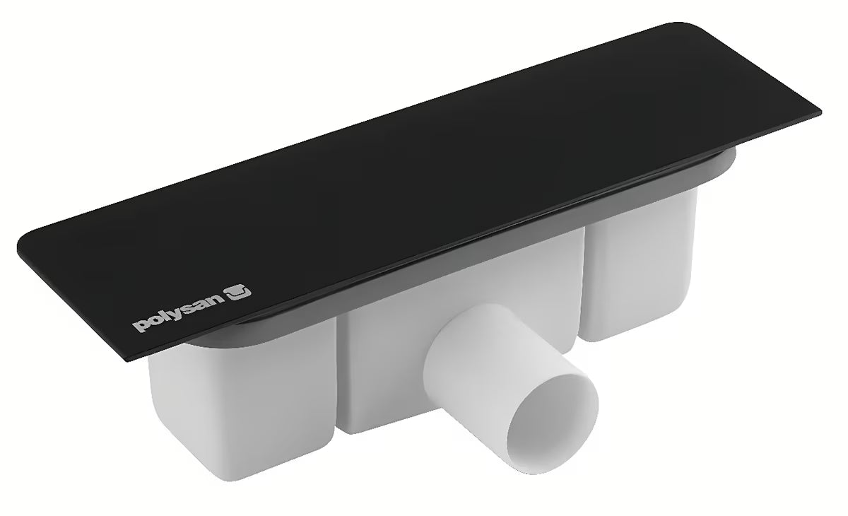 Polysan Kazuko sifon k vaničce s černou matnou krytkou pro odpad 40 mm