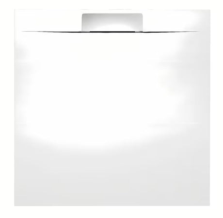 Bílá čtvercová sprchová vanička Polysan Kazuko 90x90 cm z litého mramoru s nízkou výškou 3 cm.
