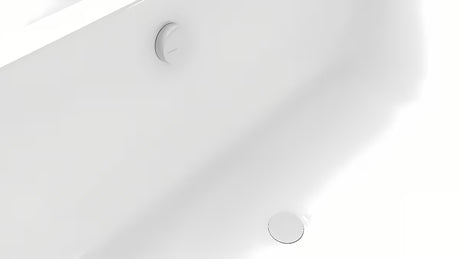 Bílý vanový automat Polysan Marble pro ovládání odtoku vany