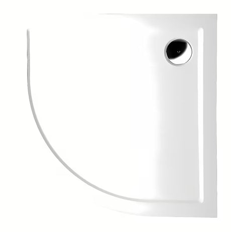 Polysan Sera čtvrtkruhová sprchová vanička 90x90 cm z litého mramoru v bílé barvě