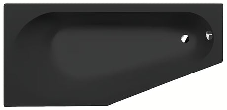 Polysan Tigra L asymetrická vana levá 170 x 80 cm v černé barvě z akrylátu
