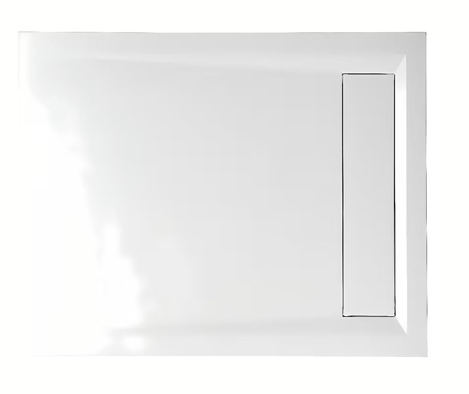 Bílá obdélníková sprchová vanička Polysan Varesa 100x80 cm z litého mramoru