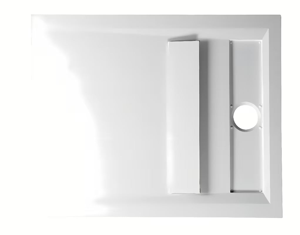 Bílá obdélníková sprchová vanička Polysan Varesa 100x80 cm z litého mramoru