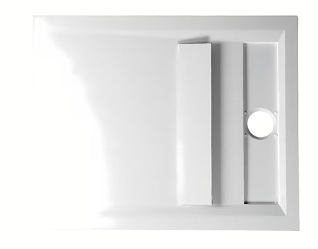 Bílá obdélníková sprchová vanička Polysan Varesa 100x80 cm z litého mramoru
