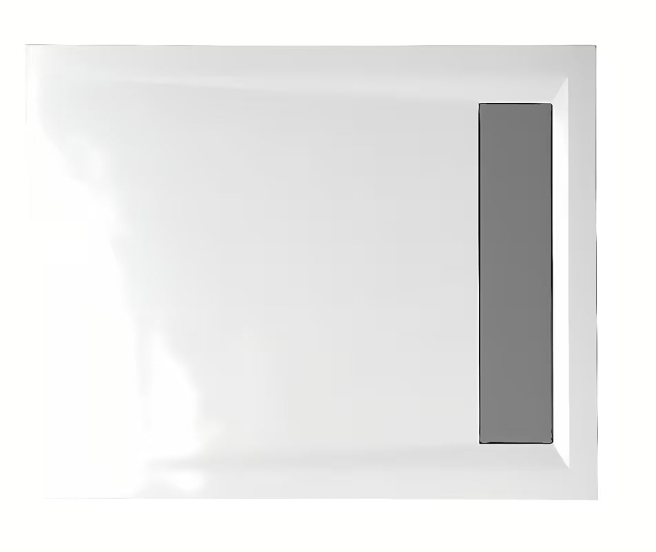Bílá obdélníková sprchová vanička Polysan Varesa 100x80 cm z litého mramoru