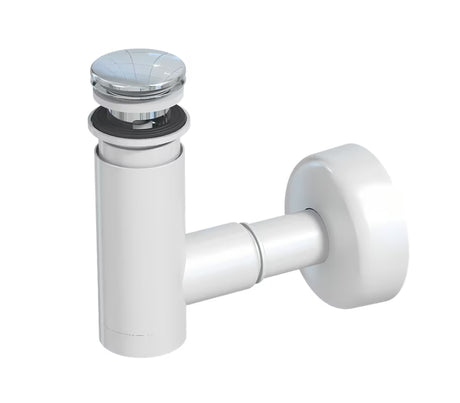 Sifon Prevex Chrome EasyClean s výpustí click-clack pro umyvadlo, snadno čistitelný shora.