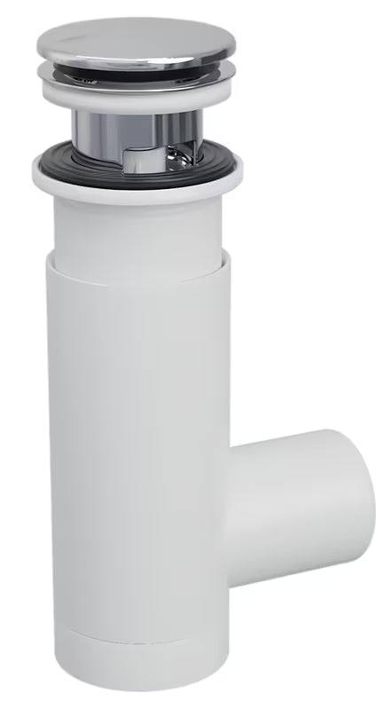 Sifon Prevex Chrome EasyClean s výpustí click-clack pro umyvadlo, snadno čistitelný shora.