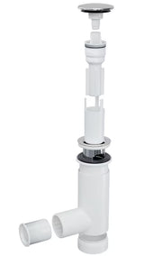 Sifon Prevex Chrome EasyClean s výpustí click-clack pro umyvadlo, snadno čistitelný shora.