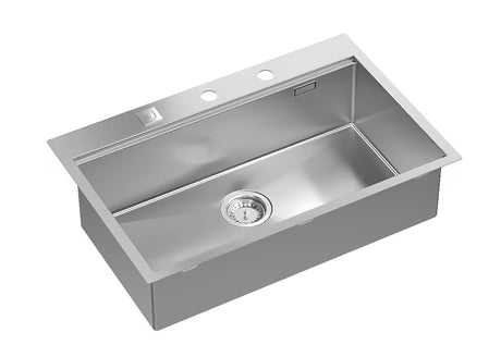 Nerezový kuchyňský dřez Quadron 76 x 49 cm s hloubkou 21 cm pro montáž na pracovní desku