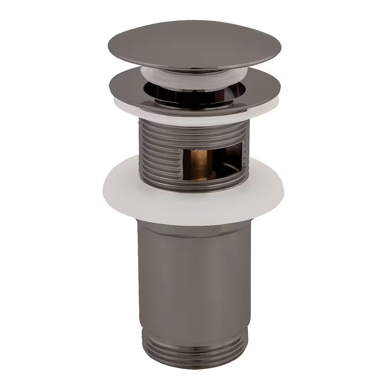 Umyvadlová výpusť ClickClack 5/4 v barvě metal grey s povrchovou úpravou PVD