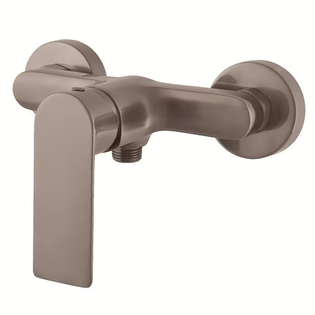 Nástěnná sprchová baterie Rav Slezak Nil v provedení kartáčovaná metal grey s matným povrchem.